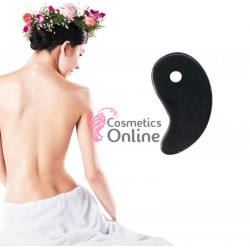 Piatra vulcanica din bazalt pentru masaj BZ08 Gua Sha Black 